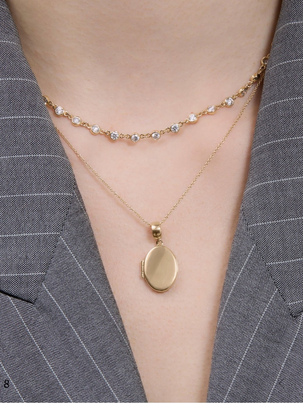 Stone and Strand 14K Yellow Gold Locket Precious Moments Necklace - Picture 9 of 9